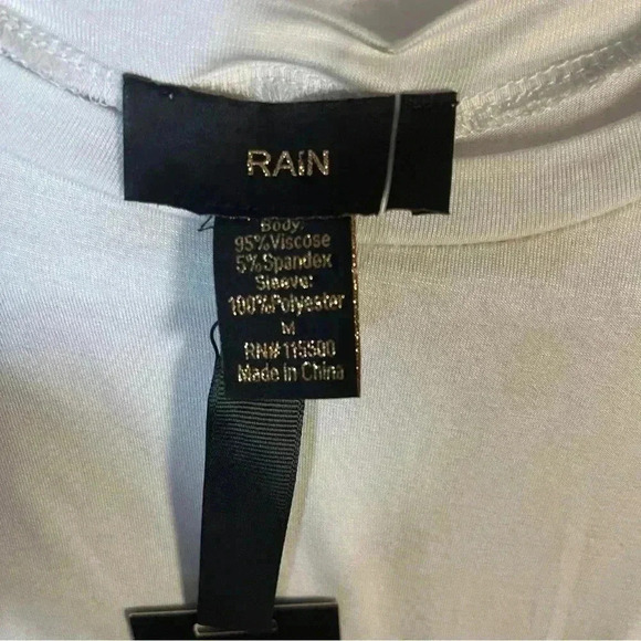 Active Seller! Rain Tee Lace Sleeves White Hem Tie New With Tags - Picture 8 of 11